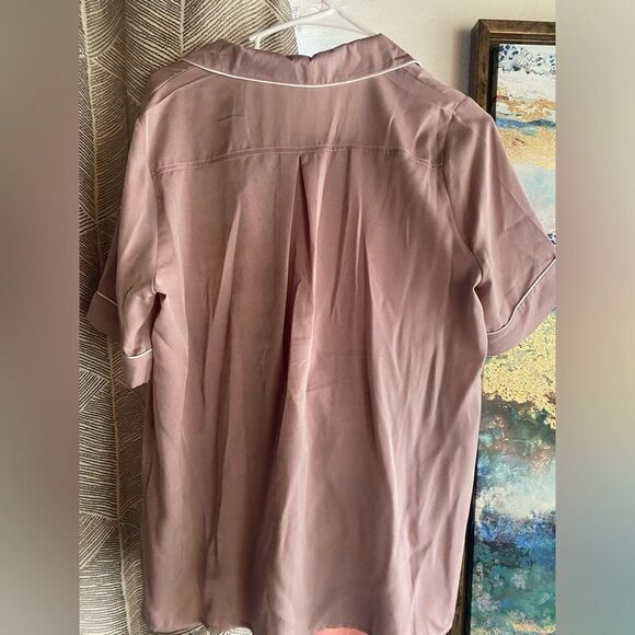 Rokoko Set Women’s Pants/ Shirt Color Nude Short Sleeve Size Small Pockets  NWT - Picture 9 of 16